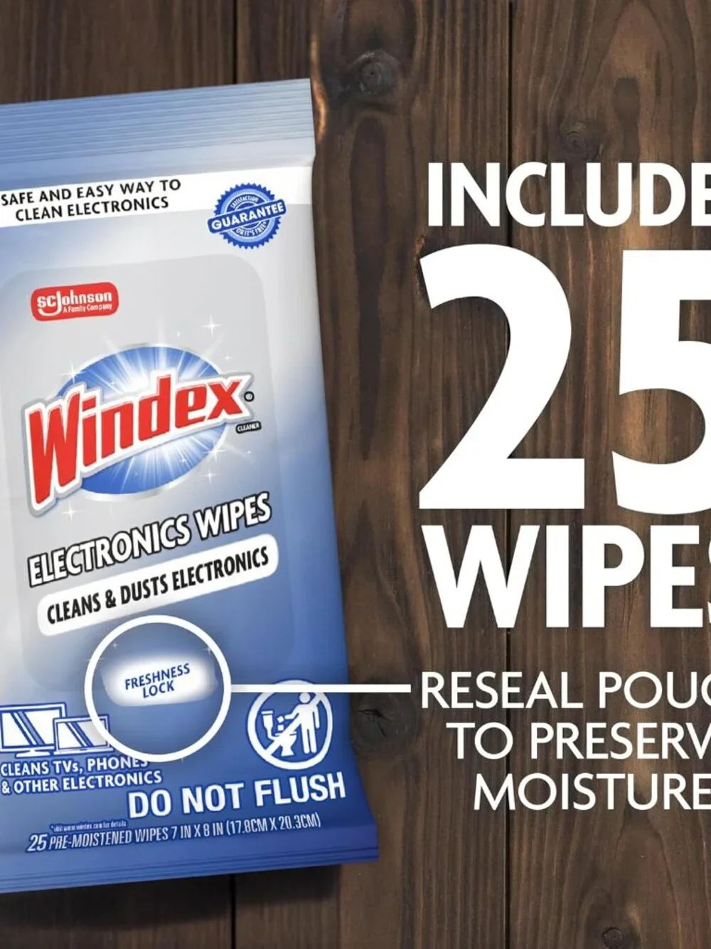Travel-Friendly Windex Screen Wipes – 25 Pre-Moistened for On-the-Go Cleaning